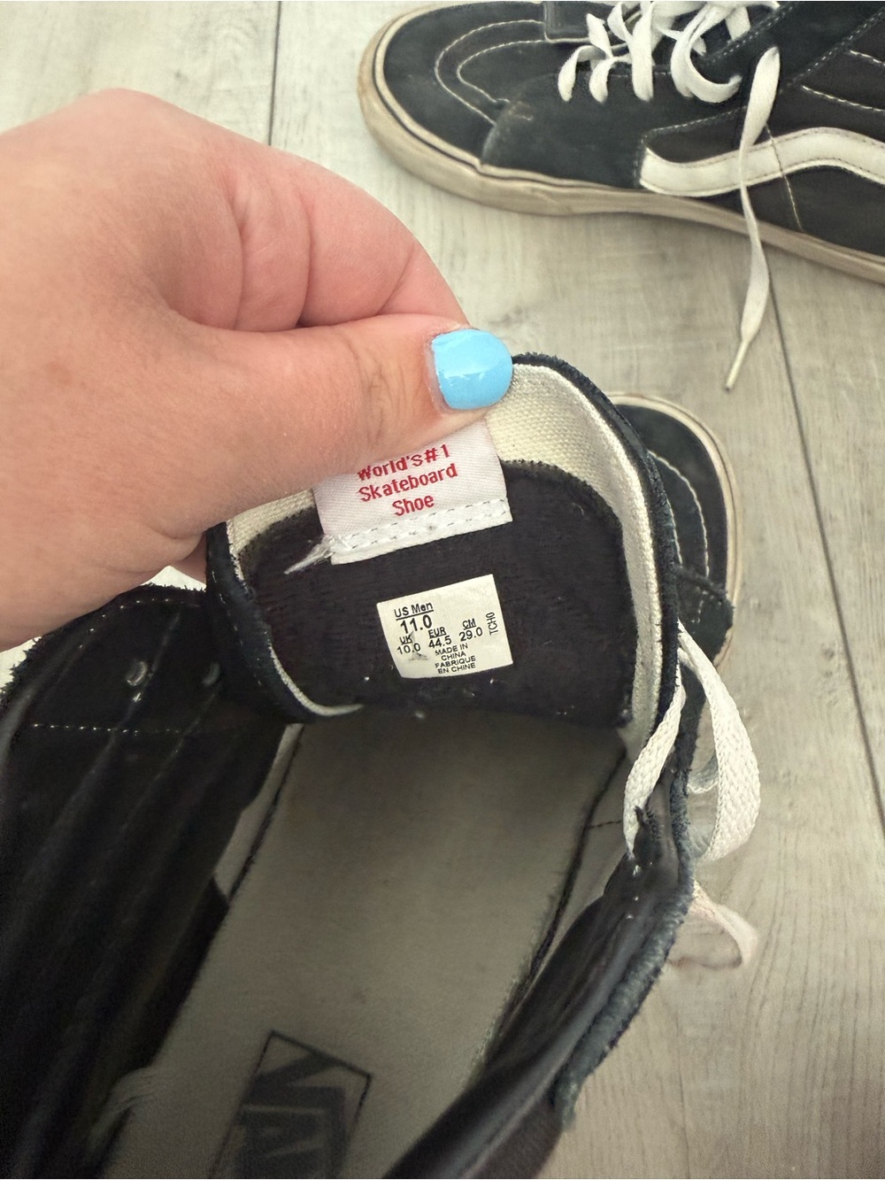 Vans Black and White High-Top Sneakers - Picture 3 of 3